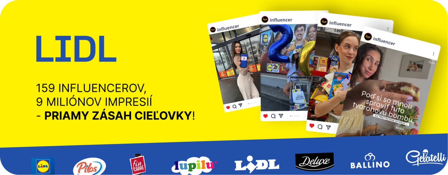 Kampaň Lidl — 159 influencerov, 9 miliónov impresií