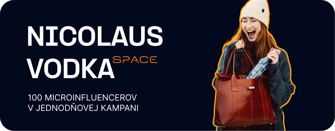 Kampaň Nicolaus Vodka Space — 100 microinfluencerov v jednodňovej kampani
