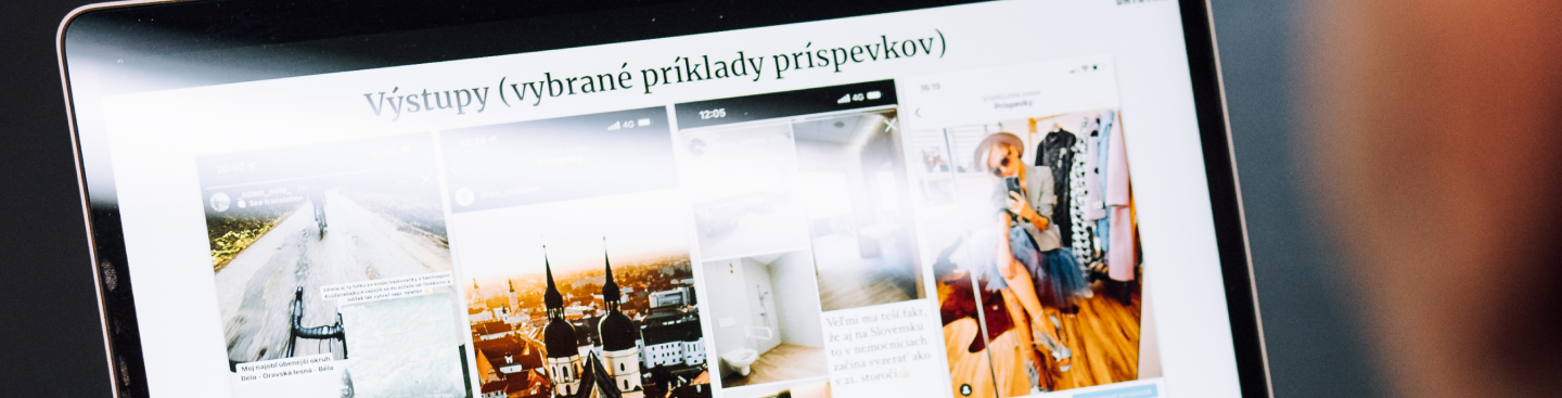 Ukážky výstupov kampane na notebooku
